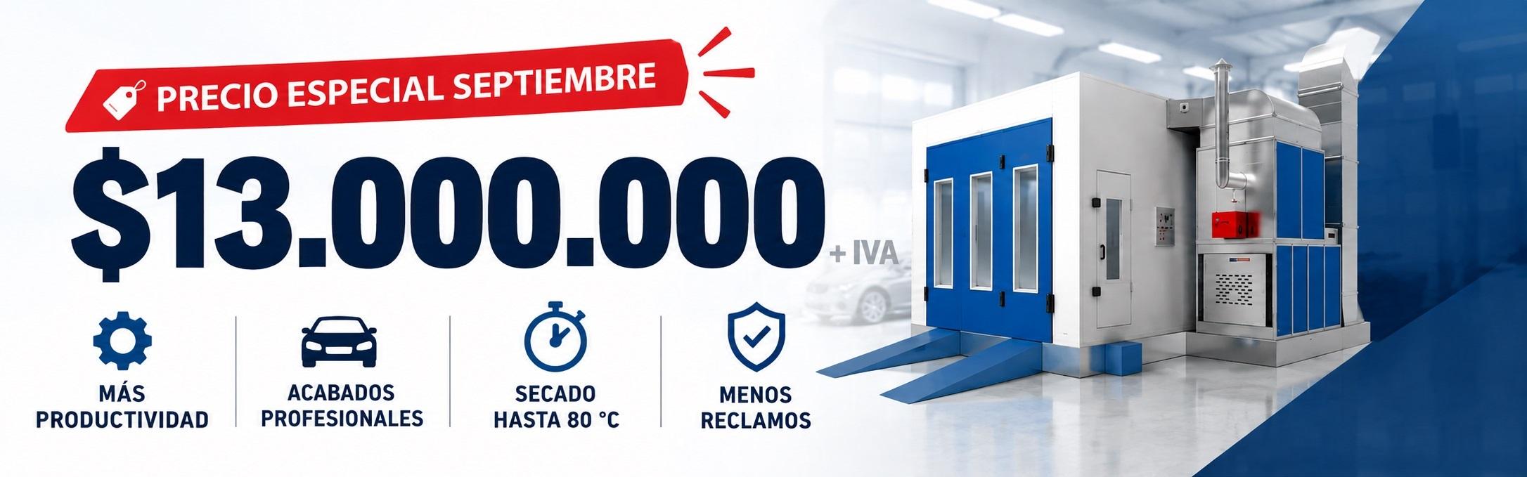 Cabina de Pintura CLK-T RE 7 metros Promosion Septiembre 2026