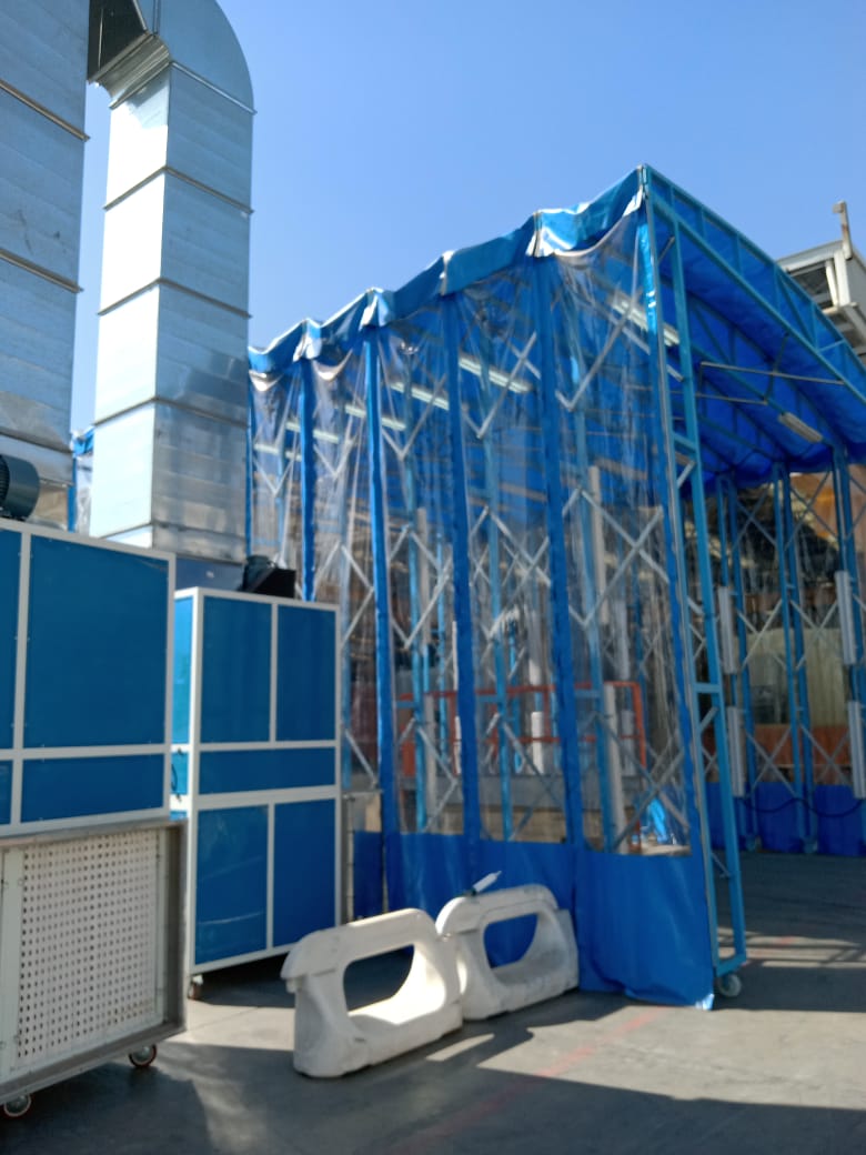 Cabina de Pintura Retráctil para estructuras de más de 40 metros