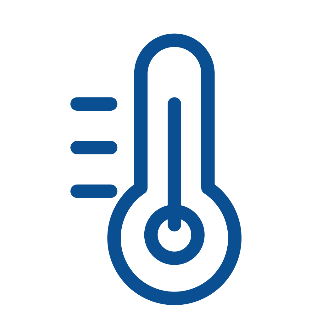 Icono de temperatura inestable o baja eficiencia